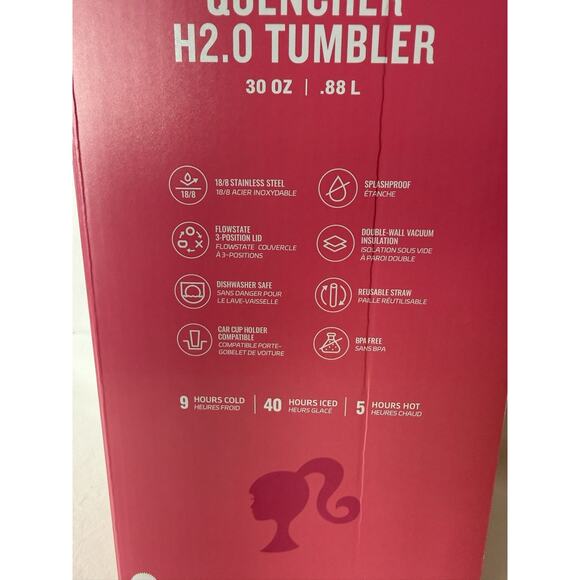 BARBIE Stanley Icon Quencher H2.0 Tumbler 30 Oz. Limited Edition - Picture 8 of 11